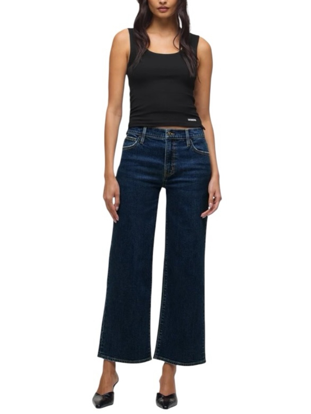 Hudson Rosalie High Rise Wide Leg Ankle Jeans size 27